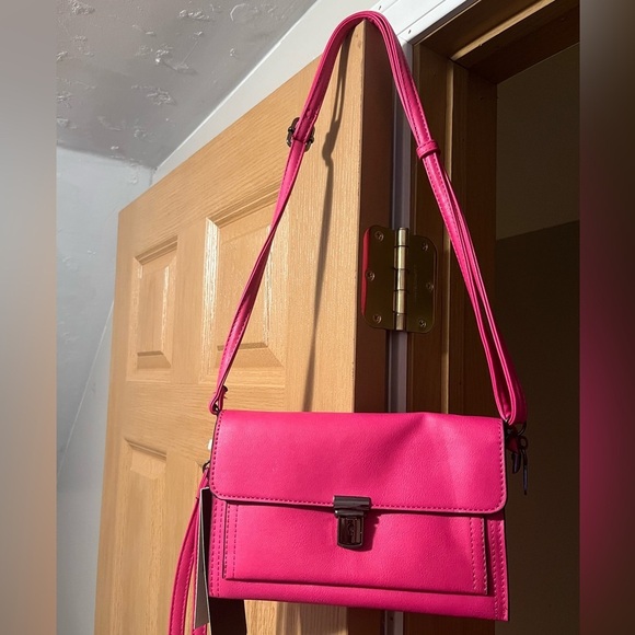 Crossbody Clutch Bag Push Lock Removable Strap Multi-pocket Wallet NWT - Picture 3 of 17